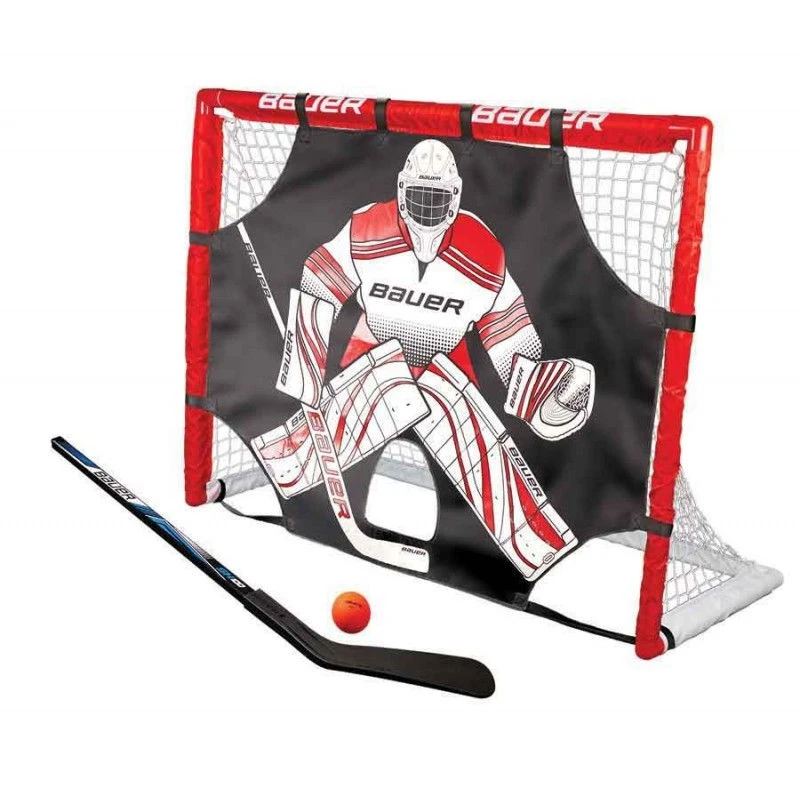 Kit Bauer Cage + Tutor Street Hockey + Crosse + Balle 3 Kit Bauer Cage + Tutor Street Hockey + Crosse + Balle
